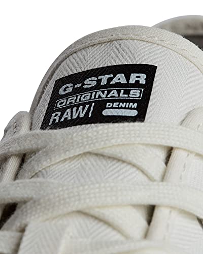 G-STAR RAW Rovulc Denim Low Sneakers, Zapatillas Hombre, Blanco (White (White 110) 110), 41 EU