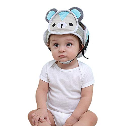 G-Tree Bebé Ajustable Cabeza Guardia Casco Infantil Protector de Cabeza Transpirable Protegecabezas para los Niños a Aprender a Caminar, Oso