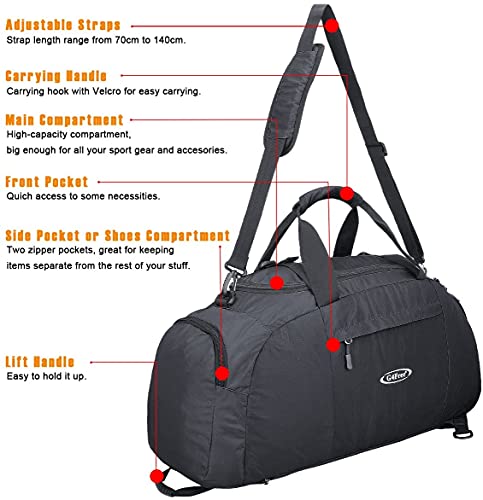 G4Free 3-Way 40L Mochila de Viaje Mochila de Equipaje Grande Mochila de Gimnasio Bolsa de Deporte Mochila al Aire Libre con Compartimento para Zapatos