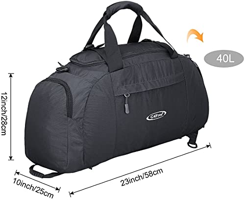 G4Free 3-Way 40L Mochila de Viaje Mochila de Equipaje Grande Mochila de Gimnasio Bolsa de Deporte Mochila al Aire Libre con Compartimento para Zapatos