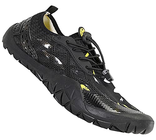 Gaatpot Escarpines de Surf para Mujer Hombre Zapatos de Playa Zapatos de Agua Barefoot Deporte Secado Rápido Yoga Aptitud Aire Libre Negro 42EU