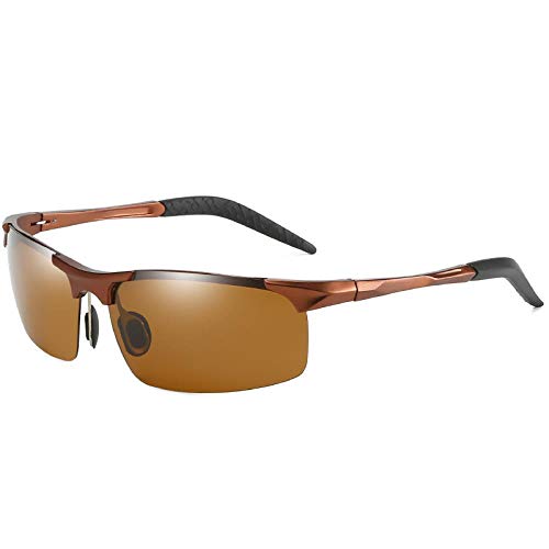 Gafas De Sol,Gafas De Ciclismo Polarizadas De Aluminio Y Magnesio Maratón Deportivo Arena Al Aire Libre Hombres Y Mujeres Corriendo, Marco Negro Película Amarilla C7