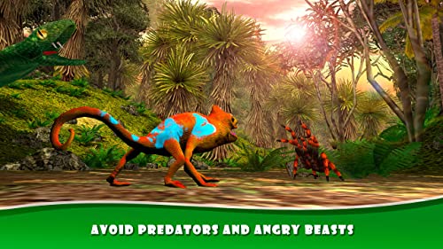 Gecko Lizards Against Colossal Comodo Dragon: Online Reptile Clan PvP Game simulator