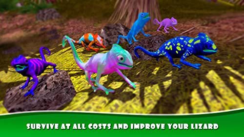 Gecko Lizards Against Colossal Comodo Dragon: Online Reptile Clan PvP Game simulator