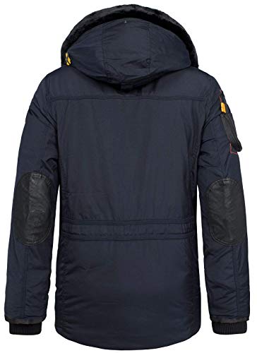 Geographical Norway Acore - Chaqueta de Invierno para Hombre con Capucha Forrada Azul Marino XL