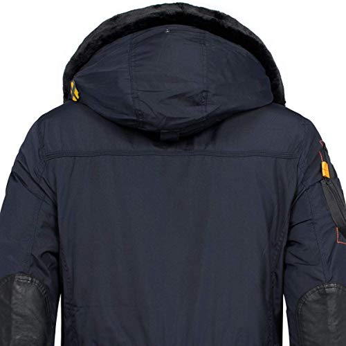 Geographical Norway Acore - Chaqueta de Invierno para Hombre con Capucha Forrada Azul Marino XL