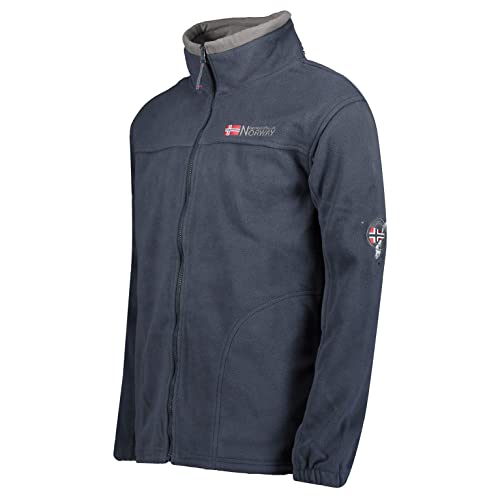 Geographical Norway - Chaqueta de forro polar para hombre ureka, con forro de pelo de peluche marine L