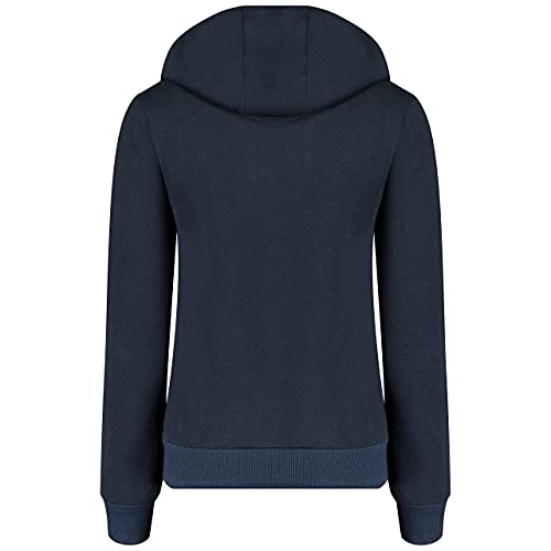 Geographical Norway FARLOTTE Lady - Damen Sweatshirt Langarmshirt Taschen - Damen Sweatshirt Langarm Pullover Winter - Hoodie Jacke Hoodies Kapuzenpullover Casual Classic (Marina, XXL)