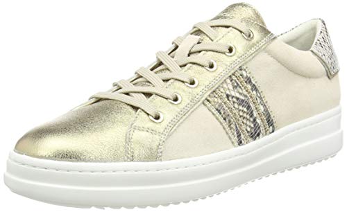 Geox D PONTOISE B, Zapatillas Mujer, Beige Dorado, 39 EU