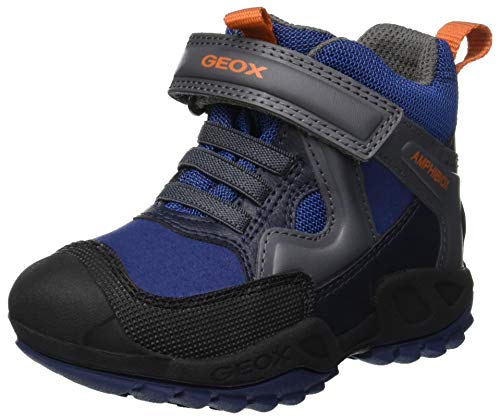 Geox J NEW SAVAGE BOY B A Zapatillas Niños, Azul (Blue/Dk Grey C0002), 35 EU