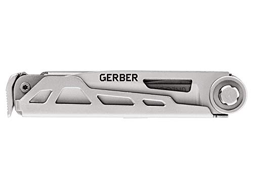 Gerber Herramienta multifuncional con 8 funciones, Cuchillo con hoja lisa, ArmBar Drive, Naranja, Acero inoxidable, aluminio, 30-001588