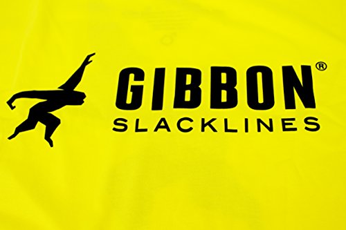 Gibbon Slacklines T-Shirt Boys - Camiseta de Fitness para niño, Color Amarillo, Talla XL