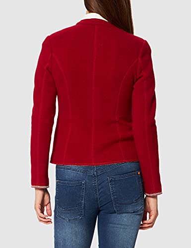 GIESSWEIN Chaqueta para mujer Agnes – Blazer de 100 % lana, elegante chaqueta de mujer de lana virgen, chaqueta para traje regional para mujer, chaqueta entallada Blazer, Walk, fieltro Color rojo. 40