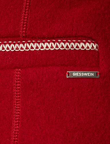 GIESSWEIN Chaqueta para mujer Agnes – Blazer de 100 % lana, elegante chaqueta de mujer de lana virgen, chaqueta para traje regional para mujer, chaqueta entallada Blazer, Walk, fieltro Color rojo. 40