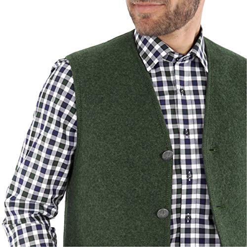 GIESSWEIN Gilet Achim Chaleco Regional, Verde (Lodenmelé 422), X-Large para Hombre