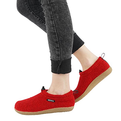 Giesswein Vent Zapatillas Cerradas de Lana, Unisex Adulto, Rojo (Chili 342), 37 EU