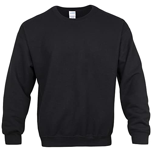 Gildan Crewneck Sweatshirt Camisa, Negro, M para Hombre