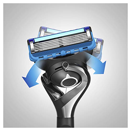 Gillette Fusion 5 ProGlide Máquina de Afeitar Hombre + 4 Cuchillas de Recambio + Base Magnética, Regalos Originales para Hombre