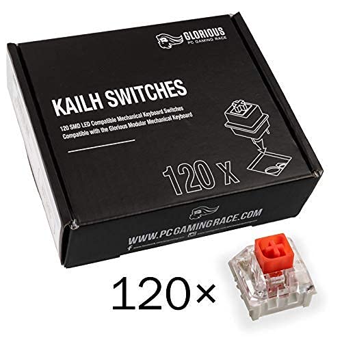 Glorious PC Gaming Race Conmutadores Kailh Box Red para teclados GMMK - 120 Piezas