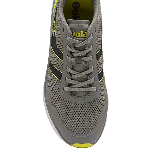 Gola Typhoon, Zapatillas para Correr de Carretera Hombre, Gris Negro Volt, 43 EU