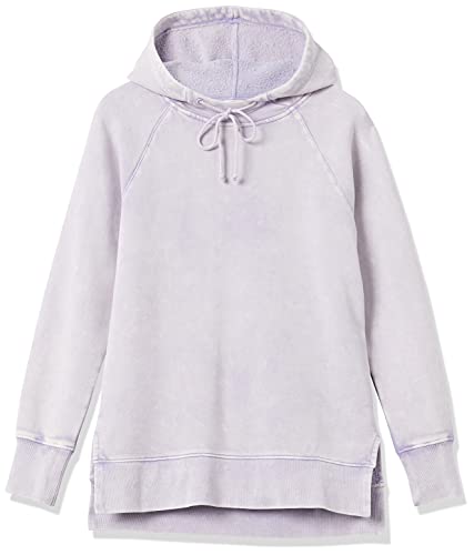 Goodthreads Heritage Fleece Hooded Tunic Sweatshirt Sudadera, Lila Efecto Lavado, M