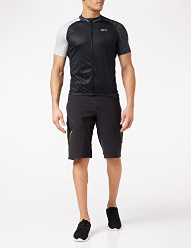 GORE WEAR C5 Maillot de manga corta para hombre, M, negro/blanco