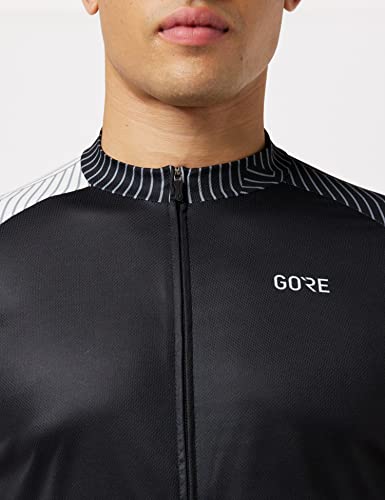 GORE WEAR C5 Maillot de manga corta para hombre, M, negro/blanco