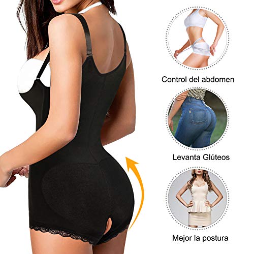 Gotoly Fajas Reductoras Adelgazantes para Mujer Corsé Underbust Lencería Moldeadora Shapewear de Control de Abdomen Bodysuit Posparto (Negro, Small)