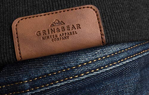 Grin&Bear GEC017 - Sudadera con capucha para hombre con logotipo y capucha Negro L