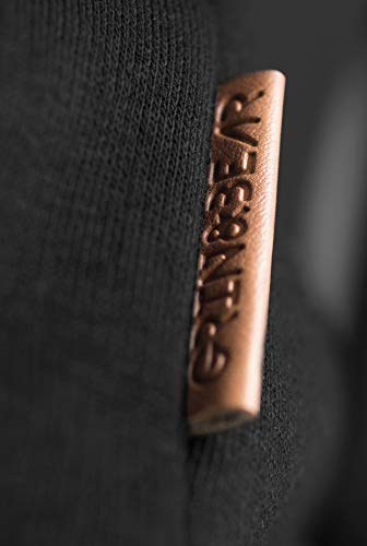 Grin&Bear GEC017 - Sudadera con capucha para hombre con logotipo y capucha Negro L