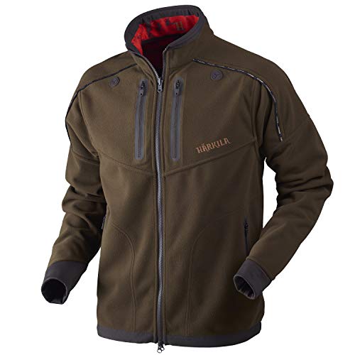 Härkila Chaqueta de forro polar reversible para hombre Lynx in AXIS MSP® Red Blaze – Chaqueta de caza impermeable con membrana Gore-Text Infinium Windstopper, talla: 3XL