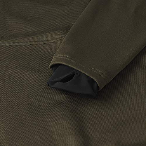 Härkila Sudadera de forro polar para hombre Tidan Hybrid – Sudadera de caza transpirable de material Polartec® Power Stretch® Willow Green / Black XXXL