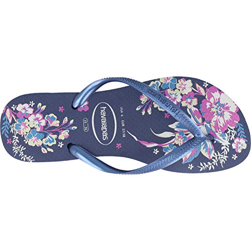 Havaianas Slim Organic, Chanclas, para Mujer, Azul Marino / Azul Marino Metálico, 33/34 EU