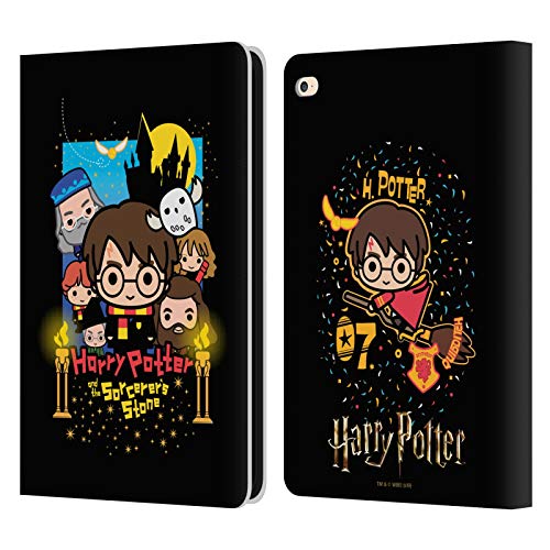 Head Case Designs Licenciado Oficialmente Harry Potter Piedra de hechicero Deathly Hallows I Carcasa de Cuero Tipo Libro Compatible con Apple iPad Air 2 (2014)