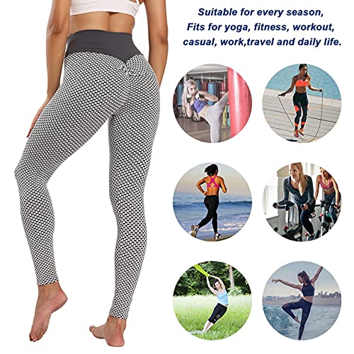 heekpek Leggings Push Up Mujer Mallas Pantalones De Yoga De Cintura Alta para Mujer Pantalones Deportivos para Control De Abdomen Yoga Fitness Running(Gris,M)