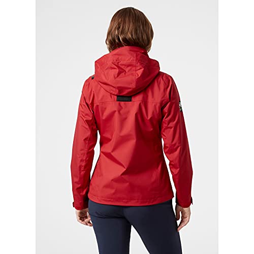 Helly Hansen Women's W Crew Hooded Midlayer Waterproof Windproof Breathable Sailing Jacket, Red, M