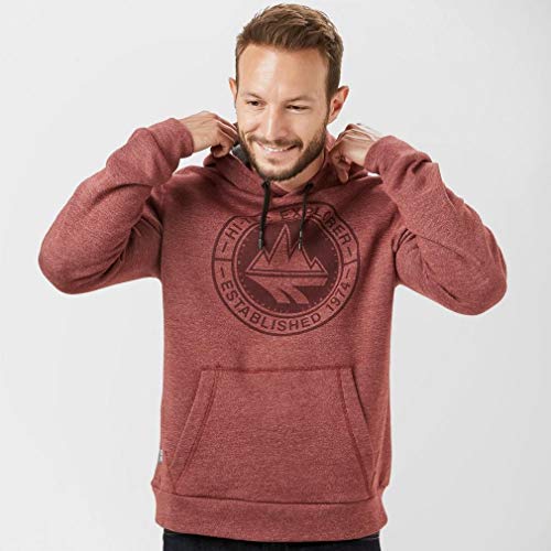 Hi-Tec® Ansell - Sudadera con Capucha para Hombre, Hombre, AW18HAM080-100, Brick Red, Small