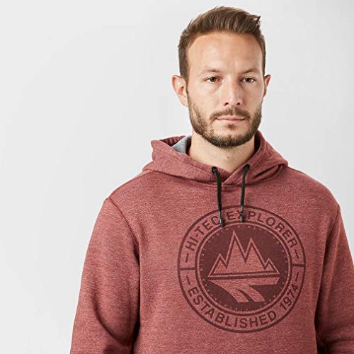 Hi-Tec® Ansell - Sudadera con Capucha para Hombre, Hombre, AW18HAM080-100, Brick Red, Small