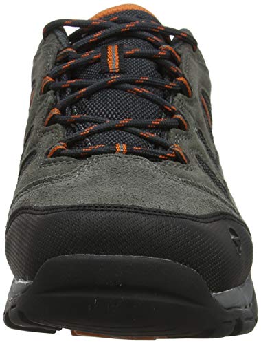 Hi-Tec Banderra II Low WP Wide, Zapatillas de Senderismo Hombre, Gris (Charcoal/Graphite/Burnt Orange 51), 45 EU