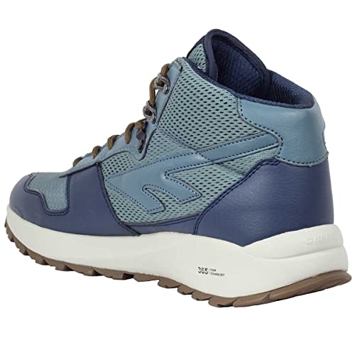 Hi-Tec Botas Casuales de Hombre Sierra Re:Flex Trail Mid,Calzado Moda con Membrana Impermeable,Zapatilla Sneakers (Dark Navy/Stormy Weather, Numeric_44)