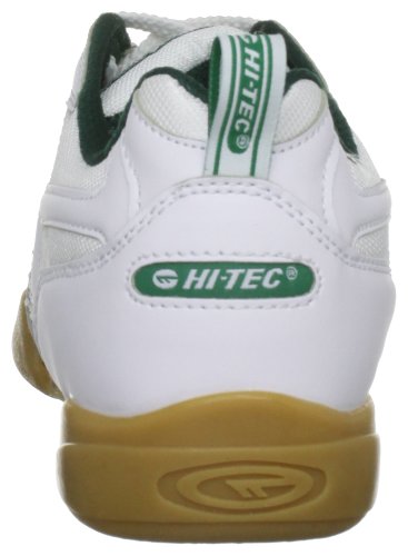 Hi-Tec Squash Classic Court Trainers - Zapatillas de ante unisexo, color blanco (white/dark green), talla 38