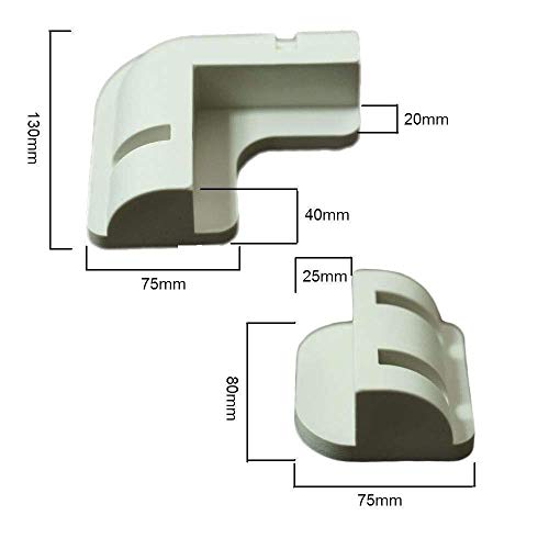 HISUNAGE - Soportes de montaje para paneles solares (7 unidades, color blanco, rectangular), soporte de esquina para barcos, caravanas, marina, autocaravanas, etc.