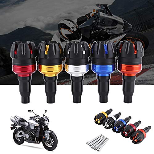 Hlyjoon Deslizadores de Cuadro Modificado Moto Protector Antideslizante para Motocicleta CNC Aleación de Aluminio Moto Deslizador del Eje de la Rueda Protección Contra Caídas(Oro)