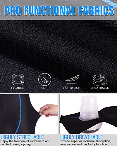 HoloHolo Pantalones Cortos Ciclismo Culotte de Bicicleta Ropa Interior Ciclismo Calzoncillos con Antideslizantes con Badana Gel para Hombre y Mujere MTB Bici Acolchado Ciclista Unisexo (Azul, S)