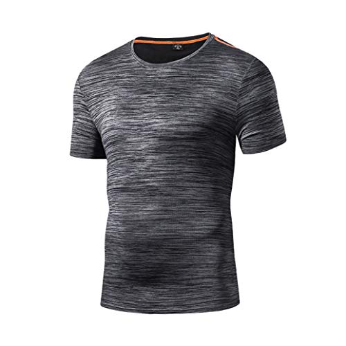 Hombre Corriendo Camiseta de Verano Transpirable Ropa de Fitness Deporte compresión Jogging Gimnasio Ropa