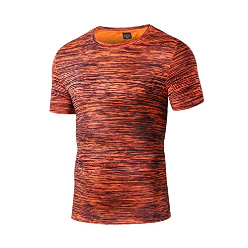 Hombre Corriendo Camiseta de Verano Transpirable Ropa de Fitness Deporte compresión Jogging Gimnasio Ropa