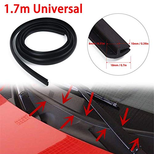 housesweet Auto Windshield Dashboard Seal Strip Edge Trim Junta de Goma Guardia Strip Strip Protector Agua Resistencia a la Intemperie