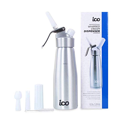 Impeccable Culinary Objects (ICO) Sifón de Cocina Profesional Para Espumas y Nata (500ml, Aluminio)