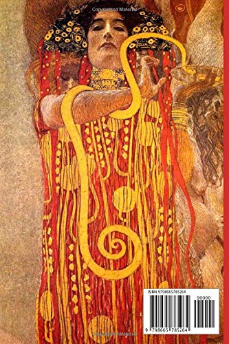 InspirationzStore Notebooks: Woman & Gold Snake - Hygieia Medicine Art by Gustav Klimt Internet Password Book Organizer A5 Notebook Logbook website login details keeper Online Accounts manager