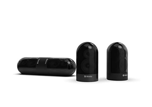 iWotto Altavoces Duo Estereo Bluetooth Imantados, Stereo Duo speakers BT Magnetized, Color Negro